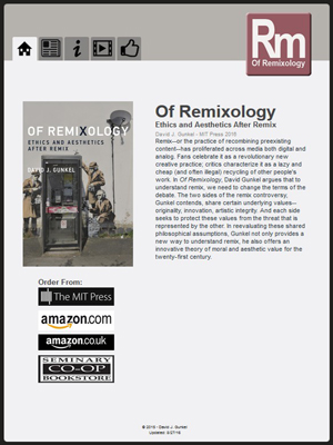 Of Remixology - Book Website